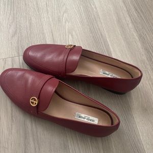 Giorgio Armani ox blood red leather loafers 37.5